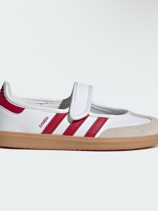 adidas Shoes - NIB Adidas Samba Mary Jane Sneaker in White and Red Sz 4y=5.5 Women